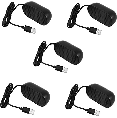 ISTOVO 5X Altoparlante Portatile Altoparlante Portatile Altoparlante Multimediale Stereo Alimentato per Notebook PC (Nero)