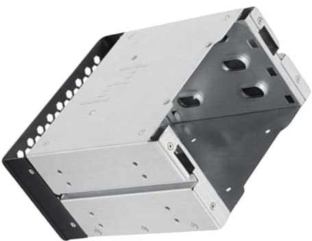 MUELODSIC Hard Drive Bracket 3-Bay 3.5-Inch Serial ATA/SAS Hard Disk Cage for PC Case Optical Drive Bay Expansion, Aluminum Alloy Mounting Kit Compatible with Desktop Computers