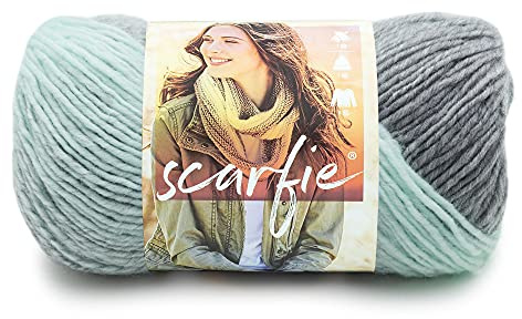 Lion Brand Scarfie Yarn-Mint & Silver 826-217