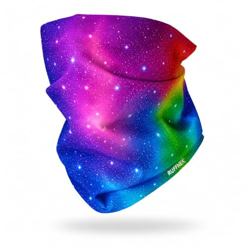 Ruffnek Aurora Galaxy Design Multifunctional Neck Gaiter Snood Tube | Lightweight Breathable Cover For Men Women, One Size, Walking, Hiking, Trail Running, Yoga, Camping, Music Festivals