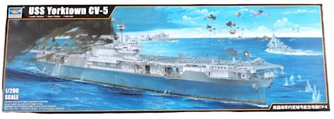 Trumpeter 003711 Yorktown CV-5 modellbyggsats, olika