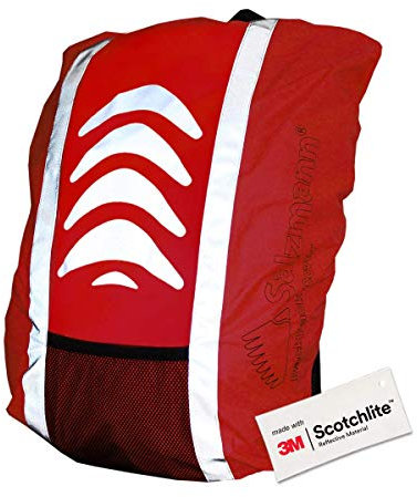 Salzmann Housse de Sac à Dos réfléchissante - Couverture Anti-Pluie Imperméable - Fabriquée avec 3M Scotchlite