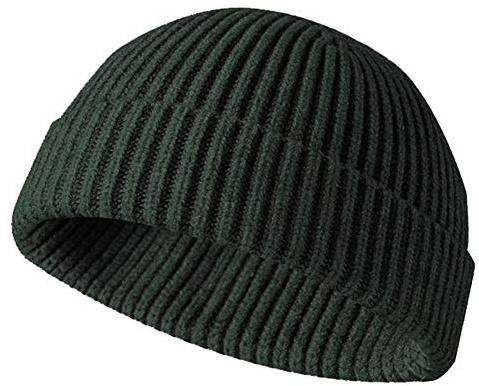JFAN Unisex Retro Trawler Winter Beanie Hat Baseballkappe Streetstyle Trawler Beanie Watch Hut Rollup Edge Schädeldecke,Grün