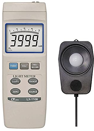 Digital Lux Meter Exposure Meter Along with Factory Calibration Certificate (Range: 0 to 4,00,000 Lux) Lx-1108