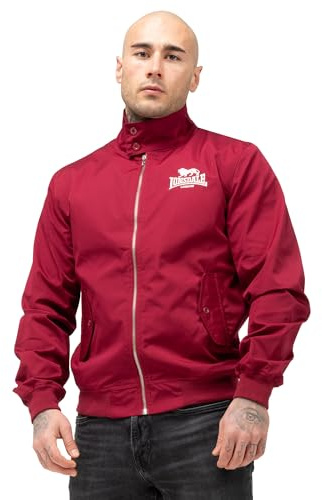 Lonsdale Classico Giacca per Tutte Le Stagioni, Rosso Ciliegia, L Uomo