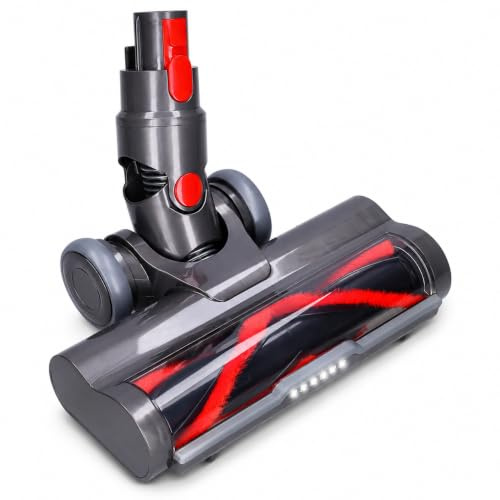 WESSPER Dammsugare Borste Kompatibel med V7 V8 V10 V15 | Golvborste för Hårda Golv & Mattor med Kort Lugg med LED-lampor på Framsidan | Tillbehör Accessories Spare Parts Power Brush