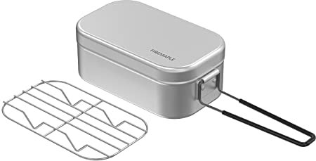 Fire-Maple Lunchbox da Campeggio da 800ml Portatile Scaladavivande in Alluminio con Manico Pieghevole per Trekking Pesca Picnic Bushcraft