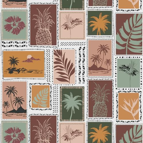 VaryPaper Papel Pintado Hojas Papel de Pared Vintage 44.5cmx200cm Papel Pintado Autoadhesivo Colores Vinilo Adhesivo Muebles Papel Pintado pared Dormitorio Infantil Papel Tapiz Paredes Salon Armarios