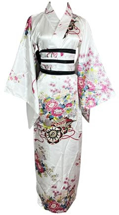 ZNLFS Women's Kimono Robe Traditional Japanese Kimono Dress Halloween Cosplay Costume Geisha Yukata Bathrobe