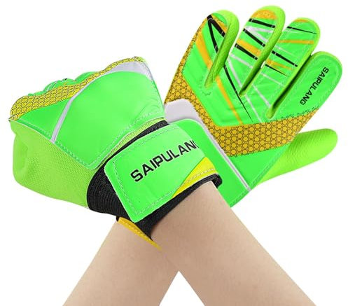 flintronic Torwarthandschuhe Kinder und Jugendliche, Fußball Torwarthandschuhe, Trainingshandschuhe, Fußballhandschuhe, Rutschfestem Material, Doppeltem Schutz, Verbessertes Modell