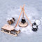 Wichtel Zubehör, 12 Stück Miniatur Wichtelzubehör Outdoor Camping Set für Wichteltür Weihnachten Deko und Puppenhaus, Wichtel Zubehör Weihnachten mit Miniatur Schlitten,Bündel Brennholz,Gitarre