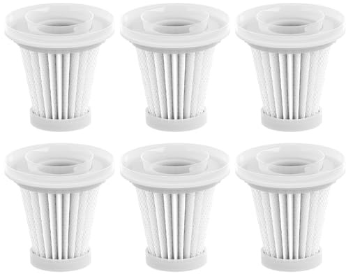 Recambios para filtros de aspirador, 6 filtros HEPA lavables, filtros de repuesto para aspiradora portátil inalámbrica mini, para aspiradora portátil inalámbrica Rabigala, aspiradora portátil