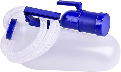 Bouteille urinaire pour homme, Urinoir masculin de 2000 ml avec couvercle et tuyau, récipient à urine