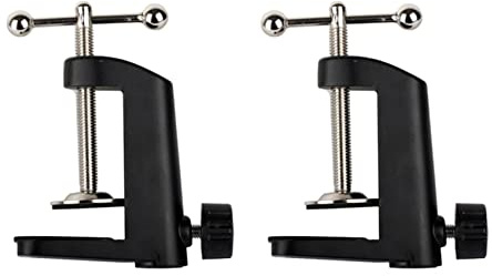 Deechate 2X Clip de Montaje Pesada Mesa de Metal para Tijera Soporte de Brazo con Brazo de SuspensióN MicróFono