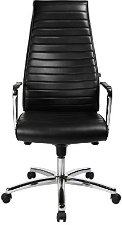 Topstar Chairman X Chefsessel, inkl. Flügelarmlehnen, Muldensitz, Leder, Schwarz