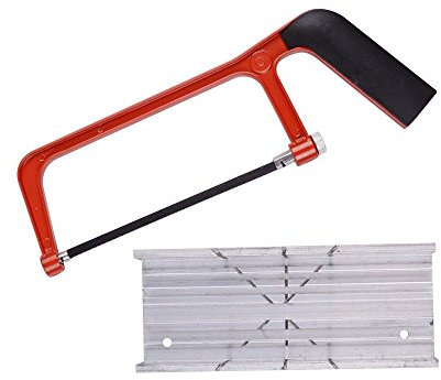 Vetrineinrete® Seghetto ad arco manuale con supporto guida per taglio angolare 45° e 90° sega a mano ad archetto 90127 C22