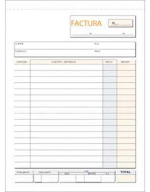 Talonario Facturas 145x207 T65 Natural Triplicado Autocopia (50 juegos), 5 unidades