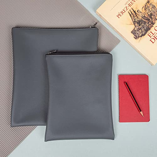 HOMELAY Lot de housses pour livres en cuir synthétique de haute qualité - Grande et moyenne - Housse lavable de protection pour livres