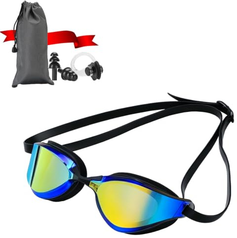 Focevi Marco Grande Gafas Natacion Hombre/Mujer Unisex Adulto, Gafas Piscina Swimming Goggles Anti UV Anti Vaho