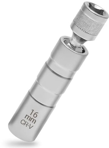 Mikiuly Zündkerzenschlüssel 16mm, Zündkerzensteckdose, Universal Flexibel Zündkerzenschlüssel, Zündkerzensteckschlüssel, Magnetisch Zündkerze Steckschlüssel Werkzeuge zum Entfernen von Zündkerzen