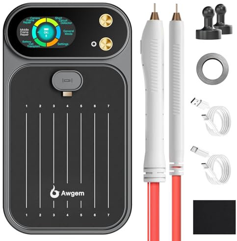 Akku Punktschweißgerät, Awgem 8000W Punktschweißgerät mit Farad-Kondensator,Unterstützt schweißen Kupfer/Reines Nickel/Nickelbeschichtet bleche.für 18650, LiFePO4 Lithium Akku Pack Gebäude