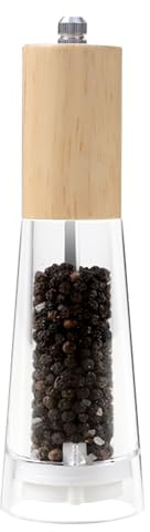 ManGotree Molinillo de Sal y Pimienta Premium, Molinillo de Pimienta Recargable, Molinillo Profesional para Especias, Esencial de Cocina Premium, 7.5 Pulgadas, 1 Paquete (Natural)