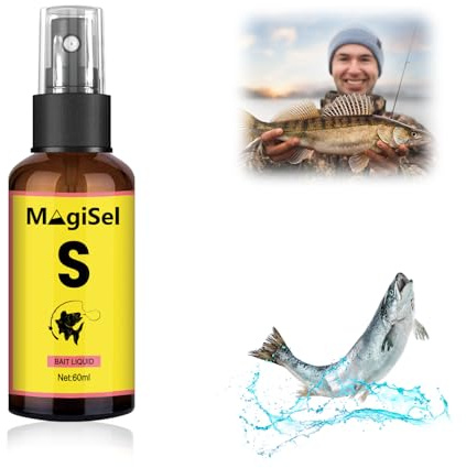 MagiSel Scent Fish Attractants for Baits, Cebo de Pescado de 60 ml, Señuelo de Pescado Líquido, Cebo líquido para Pesca, Atrayentes Cebos Pesca, Accesorios para Equipos Pesca Carpa lubina y Trucha
