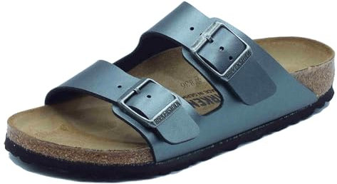 Birkenstock Damen Slides, Metallic Schwarz N, 39 EU