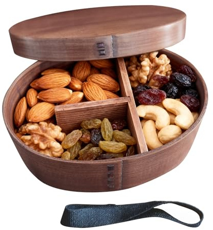Ghjkldha Boîte À Déjeuner Scolaire - Avec Conteneurs À Sangle Élastique Et Bol De Stockage - Boîte Japonaise En Bois,Pour Aliments, Adultes, Bébé, École, Voyage, Extérieur, Sushi, Repas, Salades