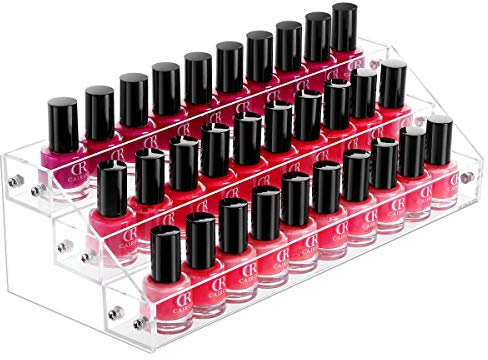 Benbilry Nagellack Organizer Nagelllack Ständer Nagellack Display Nagellack Regal Acryl Nagellack Aufbewahrung (3 Schichten)