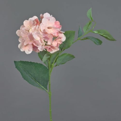 artplants.de Artificial Hydrangea ASUKA, soft pink, 31/80cm, Ø 6 / 15cm