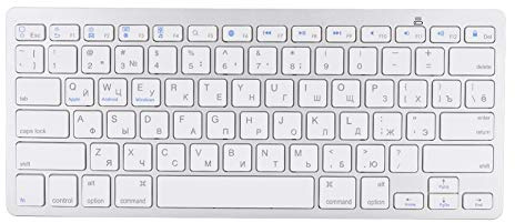 ASHATA Bluetooth-tangentbord, multifunktionellt, ultratunt, ryskt trådlöst Bluetooth-tangentbord för /Android, vikbart Bluetooth-tangentbord, återanvändbart