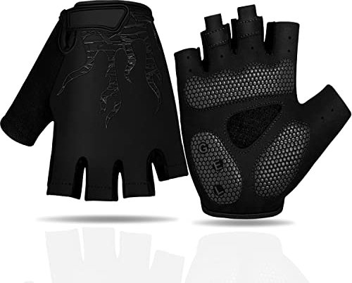 Faneam Sommer Fahrradhandschuhe Herren Halbfinger Fahrrad Handschuhe Damen MTB Gel Handschuhe Mountainbike StossdÄmpfende Radhandschuhe Freizeit Fahrradhandschuhe Männer Kurz