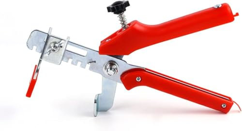 Fliesen Nivellierzange Zange Zum Nivellieren Von Fliesen Fliesen Nivelliersystem Rot Fliesen Nivelliersystem Verlegehilfe 1 Hilfswerkzeug Zum Verlegen Von Wand Und Bodenfliesen für Haus Und Büro (Rot)