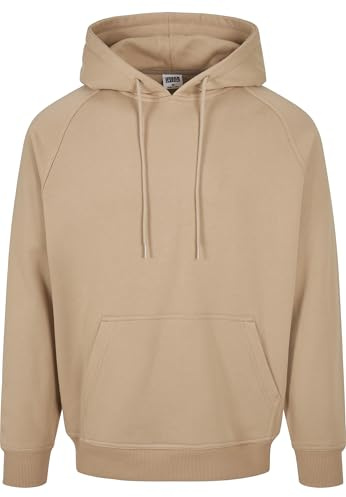 Urban Classics Herren Blank Hoody – Locker Geschnittener Kapuzenpullover mit Kängurutasche und Verstellbarer Kapuze für Freizeit Alltag Sport und Streetwear,Unionbeige,3XL