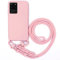 GoodcAcy Custodia Compatibile con Samsung Galaxy S20 Ultra, Custodia da Collo per Smartphone,Cover con Cordoncino da Indossare Cordino Laccio Morbido Silicone Necklace Bumper Case - Rosa