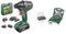 Bosch Akkuschrauber AdvancedDrill 18 Set (mit Akku, 18 Volt System, 3 Aufsätze, im Koffer) + Zubehörset X-Line 50Ti plus 173-teiliges Fixier-Set (für Metall, Stein, Holz, Zubehör Bohrmaschine)