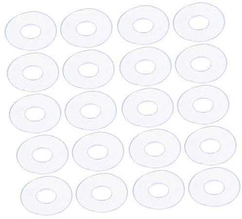 OKUMEYR 50piezas Arandelas De Plástico Transparente Para Manijas De Puertas De Ducha Repuestos De Pvc Instalación Para Grifos y Accesorios