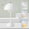 Rppiup LED Flowerpot Tischlampe, Pilzlampen Tischlampe Kabellos, Tischleuchte Dimmbar Pilz ​mit 3 Helligkeitsmodi, Wiederaufladbar Flowerpot Lampe, LED Pilz Lampe für Schlafzimmer/Büro/Bars, Weiß