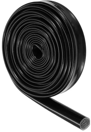 QUARKZMAN 1 Pz Intrecciata Guaina Per Cavi Elettrici, 10mm x 3 m, Guaina alta temperatura in fibre di vetro, Espandibile Tagliabile Nascondi Cavi, Cable Management Per TV, Auto, Casa, Nero