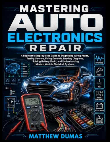 MASTERING AUTO ELECTRONICS REPAIR: A Beginner's Step-by-Step Guide to Diagnosing Wiring Faults, Testing Sensors, Fixing Grounds, Reading Diagrams, ... Modern Vehicle Electrical Systems