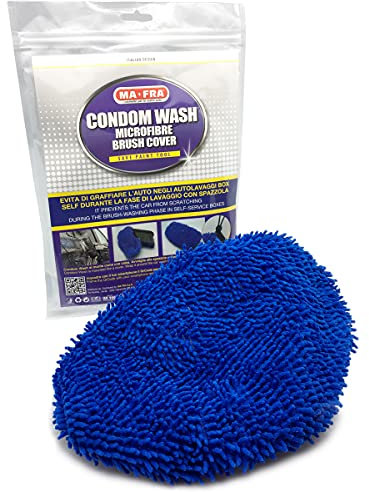 MAFRA, Condom Wash, Guanto in Microfibra per Spazzola Autolavaggio, Ideale per il Lavaggio Esterno Auto in Tutta Sicurezza, Non Graffia la Carrozzeria ed Evita il Formarsi di Micrograffi