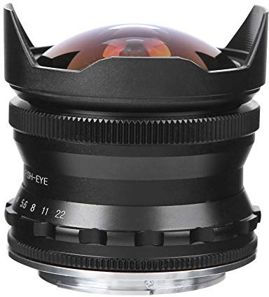 Topiky für Z-Mount-Objektiv, CC-Mil7528N 7,5 mm f/2,8 Weitwinkel-Fisheye-Kameraobjektiv für spiegellose Kameras mit Gegenlichtblende für Z6 Z7 Z50 spiegellose Kamera (schwarz)