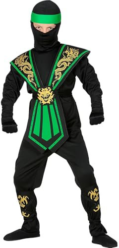 WIDMANN 38516 COSTUME NINJA VERDE KOMBAT 5/7 CM128#3851
