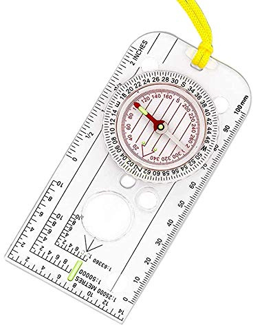 Navigation Compass,Adjustable Declination Explorer Compass Waterproof Orienteering Compas Boy Scout Compass with Lanyard for Explorer Expedition Camping,Survival Mountaineering or Hiking