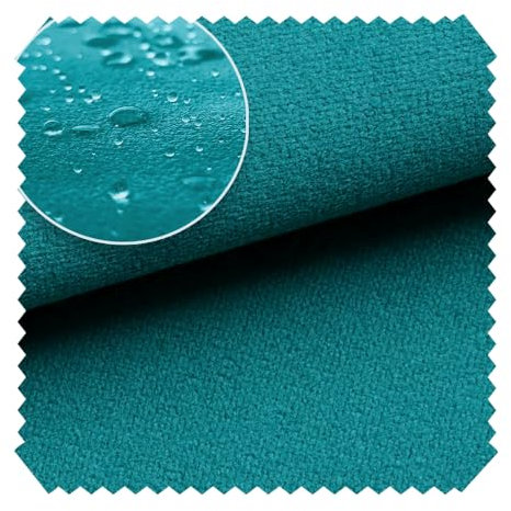 novely® Triton Microfaser Velours Wildleder-Optik 34 Farben Möbelstoff Polsterstoff | Meterware | 1lfm Farbe: 29 Petrol
