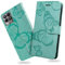 DENDICO Funda para OPPO Realme 8i, Magnético Libro Funda de Cuero PU para OPPO Realme 8i, Diseño en Relieve Carcasa con Ranura para Tarjeta, Verde