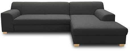 DOMO Collection Ecksofa Tinos, L-Sofa, Eckcouch mit Schlaffunktion, Schlafsofa Couch, L-form, 273 x 157 cm in anthrazit