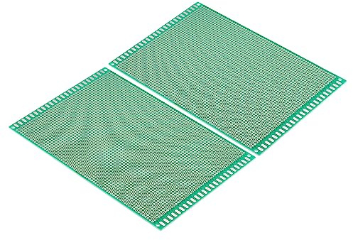 PATIKIL 2pz PCB Scheda Circuito 7.1 x 4.7 Prototipo Pannello Verde