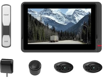 RexVision DVS PSS Kits London's DVS Progressive Safe Systems Kit with Night Vision Waterproof Front Side View Camera 7 inch VGA Monitor for HGVs Commercial Vehicles and Vans (Turn Alarm Included)
